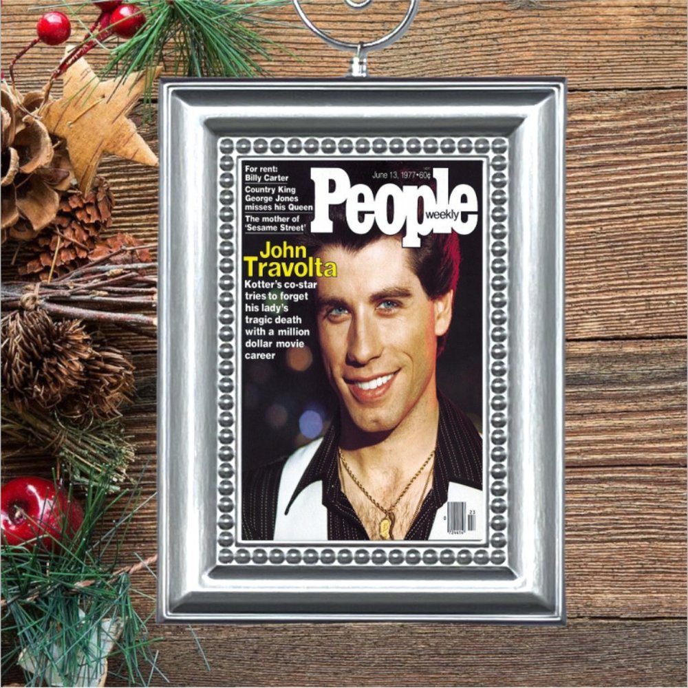 John Travolta People Weekly Magazine Cover June 13th 1977 Christmas Ornament